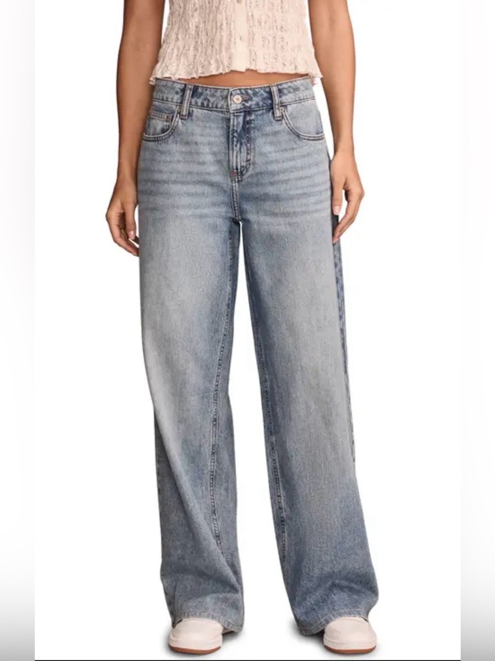 Lucky Brand The Baggy Side Leg Jeans Loose Fit SZ 10